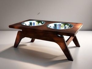 Soporte Rústico de Madera para Comedero de Mascotas |   Acabado Artesanal |   Fabricante Mayorista a Granel - Product Image 1