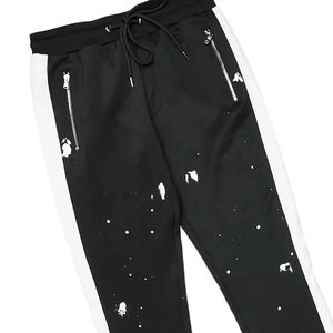 Nouveau design personnalisé sérigraphié hommes survêtements évasés femmes Streetwear pantalons empilés ensembles 2 pièces ensemble de survêtement en gros - Product Image 3