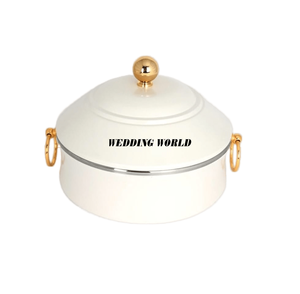 หม้ออุ่นอาหารทำจากสแตนเลสขัดเงากระจกทรงกลมดีไซน์บนโต๊ะหม้อไฟโลหะแฟนซีคอลเลกชันล่าสุด - Product Image 4