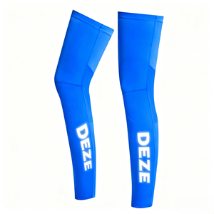 Manchons de jambe unisexes ZEDE Sportswear en polyester, personnalisables avec logo, vente en gros, antidérapants, protection UV, coupe-vent, respirants, pour cyclisme professionnel - Product Image 3