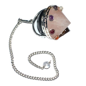 Décor de Quartz en cristal transparent, pendule de Chakra en pierre - Product Image 3