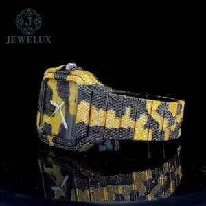 Montre pour homme à quartz automatique de qualité supérieure Iced VVS Moissanite Square Stainless Steel Case Black Yellow Diamond Style - Product Image 5