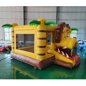 Parque de Trampolines Inflables Comerciales con Temática de León, Castillo Hinchable para Niños, Material de PVC, Equipo de Juego para Exteriores - Product Image 1