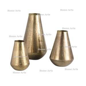 Ensemble de 2 vases à fleurs de tailles différentes, qualité supérieure, couleur or, laiton, vaisselle de mariage, vase par Home Arts - Product Image 6