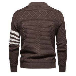 Pulls décontractés pour hommes en gros, coupe ajustée, 100% coton, tricot, pull ample, vêtements d'extérieur pour l'automne et l'hiver, standard - Product Image 6