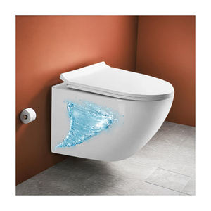 CE ห้องน้ำแบบกลมที่เก็บน้ำได้แบบซ่อนถังเก็บน้ำแบบไร้ขอบแขวนติดผนัง - Product Image 1