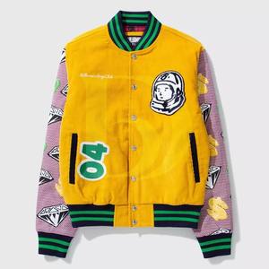 Vestes de baseball de bonne qualité pour hommes avec manches en cuir/Veste universitaire en cuir à manches longues matelassée coupe-vent en gros - Product Image 1