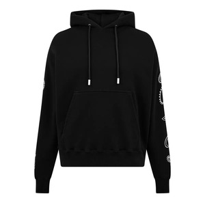 Sweat à capuche d'hiver pour homme en coton mélangé, avec logo personnalisé, polaire épaisse avec poche, respirant, streetwear de luxe - Product Image 4