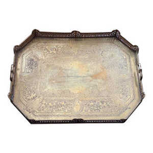 Élégant plateau de service de table pour mariage et restaurant forme et taille personnalisées plateau d'argenterie de bonne qualité pour les événements de mariage - Product Image 6