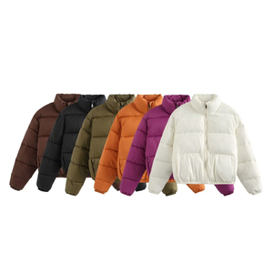 Blouson matelassé d'hiver décontracté pour homme 2025 de haute qualité, coupe-vent, service OEM, chaud, en toile, col montant, avec capuche, pour l'extérieur - Product Image 1