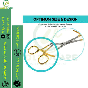 Pinzas de Reducción Ósea con Trinquete Largo y Puntas Curvas Anguladas de 5.5 Pulgadas, Instrumentos Médicos con Mango Dorado - Product Image 6