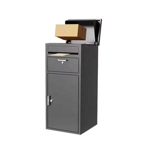 Anti-Theft Lockable Parcel Locker Mail Safe Floor Metal Drop Slot Letter <strong>Post</strong> <strong>Box</strong> for Porch <strong>House</strong> Curbside - Product Image 1