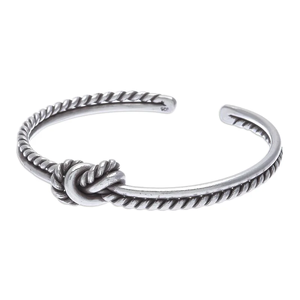 Both Sides Knotted <b>Sterling</b> <b>Silver</b> <b>Cuff</b> <b>Bracelet</b> 925 <b>Sterling</b> <b>Silver</b> Boho Dainty Jewelry Gift Idea Wholesale Bulk - Product Image 3