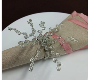 Ensemble de 4 ronds de serviette en perles aquarelles - Product Image 2