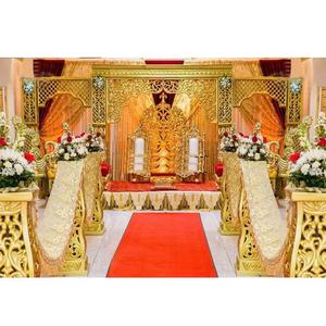 Boda real Golden Rajwada Mandap Última boda hindú Golden Mandap Boda tradicional Rajwada Mandap - Product Image 1