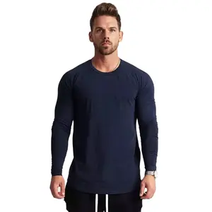 Sudaderas de manga larga con cuello personalizado para hombre, Jersey de punto, patrón sólido, técnica lavada, respetuoso con el medio ambiente, transpirable para exteriores - Product Image 1