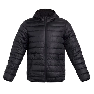 Veste à bulles personnalisée très vendue pour hommes, tissu épais d'hiver, veste matelassée à capuche pour hommes - Product Image 1