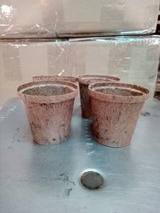 100% ÉCOLOGIQUE FIBRE DE NOIX DE COCO ARGILE BIODÉGRADABLE NOIX DE COCO POT DE PLANTE DE Pépinière - Product Image 6