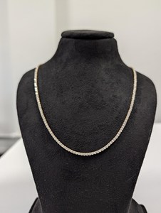 Dainty <b>Round</b> Cut Diamond Tennis Necklace 5.00 Ct EF VVS Lab Grown Diamond In 14K Solid Gold Wedding Anniversary Gift - Product Image 4