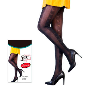 Collants Fantaisie Ultra-Fins : Divers Motifs Transparents, Opaques, Jacquard, Rayés, à Pois, Unis, Floraux, avec Nœuds – Plusieurs Tailles Disponibles en Nylon # 9415-21 - Product Image 2