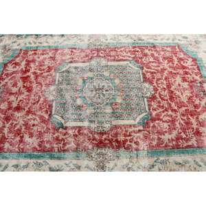 Alfombra de 5,2x8,3 pies, Alfombra Turca Vintage, Alfombra de Lana Roja - Product Image 5