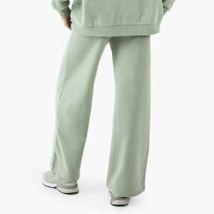 Wholesale Polyester/Cotton Straight Sweatpants for Women Custom DTF Printed <b>Lace</b> Flat Logo Breathable Streetwear Wide Leg Winter - Product Image 5