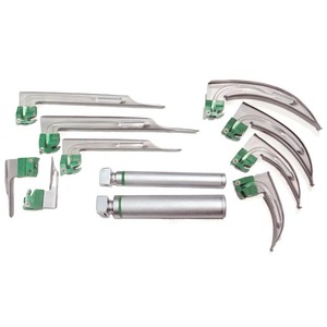 Laryngoscope à fibres optiques Prix de gros 9 lames Laryngoscope Mac Miller Matériel en acier inoxydable Approuvé CE - Product Image 5