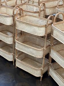 หวายสามชั้นชั้นเก็บผู้ถือจัดเก็บตกแต่งและชั้นวาง - Product Image 3