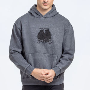 เสื้อมีฮู้ดโอเวอร์ไซส์ผ้าฟลีซหนาสำหรับผู้ชายผ้าคอตตอน100% GSM ไซส์500ออกแบบโลโก้ได้ตามต้องการ - Product Image 2