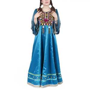 Afghan Kuchi Traditionnel Nouvelle Ligne A Brodée Festival Pashtun Culture Floor-Length Tassel Plain Dyed pour Kuchi Tribal Women - Product Image 4