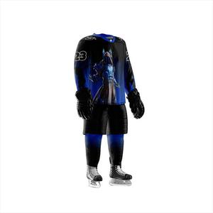 Custom High Quality 100% Polyester Ice Hockey Uniform New Design Jersey Pant <b>Set</b> Premium High-End Ice Hockey Wear for Sale - Product Image 1