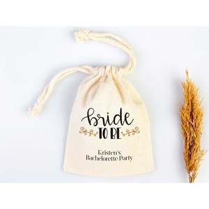 Custom Name Design Hangover <b>Bags</b> for <b>Bride</b>-<b>to</b>-<b>Be</b> Cotton Survival Kits for Bachelorette Party - Product Image 1