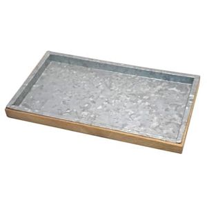 Vajilla de diseño Vintage para decoración del hogar bandeja galvanizada bandeja de calidad superior con asas bandeja galvanizada - Product Image 4