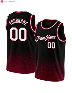 Vente chaude 100% Polyester Basketball Jersey pour hommes Logo personnalisé Tissu à séchage rapide et respirant pour les sports d'été - Product Image 1