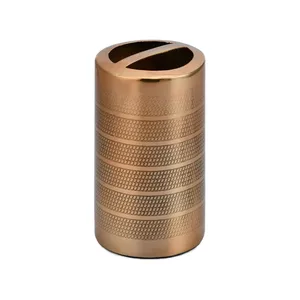 Vente directe en usine, accessoire de salle de bain rectangulaire en acier inoxydable revêtu d'or, porte-brosse de toilette en métal de luxe, ensemble en gros - Product Image 1