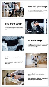 Exosquelette robotique électrique pour les membres inférieurs, entraîneur de marche pour la rééducation neurologique - Product Image 3