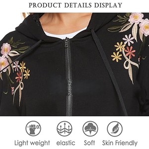 Sweats à capuche brodés pour femmes, manches longues, entièrement personnalisables, tendance, respirants, de haute qualité - Product Image 6