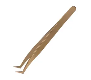Pinzas profesionales para extensión de pestañas, puntas de fibra, Etiqueta Privada, pinzas de volumen de 90 grados para extensión de pestañas - Product Image 2