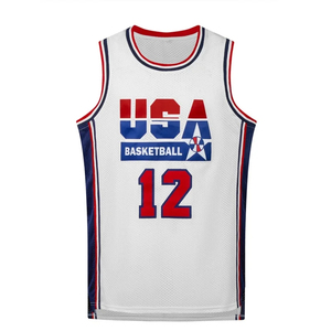 Maillots de basket-ball personnalisés par sublimation, sans manches, antibactériens, respirants, 100% polyester, 180g, ensembles de vêtements de sport - Product Image 4