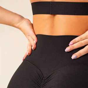 OEM personalizado de 2 piezas de gimnasio conjunto de Bajo cuello en V Sujetador deportivo y medias de yoga Leggings para las mujeres - Product Image 2
