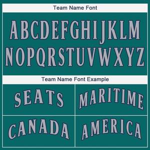 Maillot de baseball personnalisé gris sarcelle-bleu marine - Product Image 5