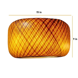 Lustre en bambou élégant avec des motifs tissés artisanaux parfaits pour la décoration intérieure contemporaine d'Inde - Product Image 2