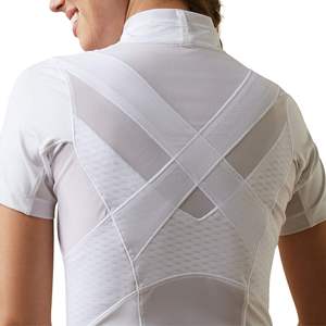 Chemise de spectacle équestre personnalisée en gros vêtements de compétition demi-manches couche de base ventilée haut technique chemise d'équitation - Product Image 3