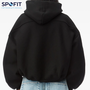 Boxy Fit sweat à capuche épais hommes blanc 100% coton polaire pull personnalisé poids lourd sweats à capuche et sweats en gros - Product Image 2