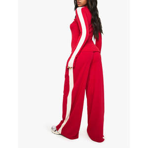 Pantalon évasé personnalisé pour femmes 100% coton pantalon de survêtement ample pour femmes pantalon de survêtement évasé tendance pour femmes - Product Image 2