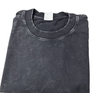 Venta al por mayor ácido lavado Vintage camiseta de gran tamaño Jersey con logotipo personalizado Streetwear estilo Hip Hop de talla grande diseño transpirable - Product Image 3