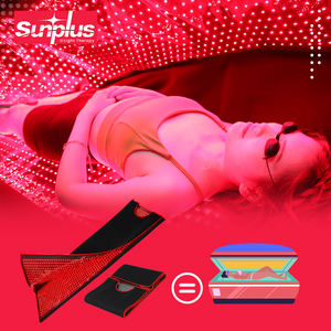 بطانية ساونا LED مخصصة للجسم بالكامل مع رقائق ثلاثية 660 نانومتر و850 نانومتر للعلاج بالضوء الأحمر، حصيرة مزدوجة الجانب لمعدات السبا والصالونات - Product Image 1