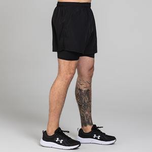 100% Polyester Hommes Board Shorts Taille Moyenne Cordon Fermeture Solide Noir avec Sublimation Tricoté Toile Motif - Product Image 4