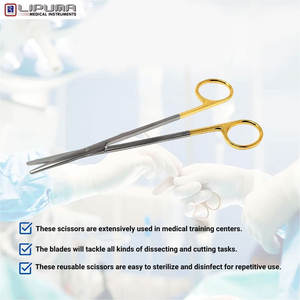 Ciseaux Metzenbaum incurvés de haute qualité de 7 pouces, instruments chirurgicaux dentaires manuels avec norme de sécurité MOL - Product Image 2