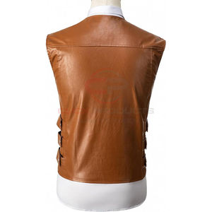 Chaleco de Motociclista de Cuero de Alta Calidad a Bajo Precio, Logotipo Personalizado, Ligero, Chaleco de Motociclista para Hombre con 5 Bolsillos - Product Image 3